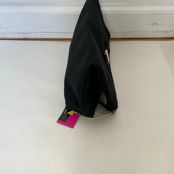 Victoria Secret Fold-Over Classic Black With Bow Wristlet Clutch Bag NWT - Picture 9 of 11